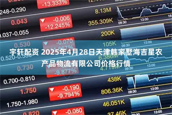 宇轩配资 2025年4月28日天津韩家墅海吉星农产品物流有限公司价格行情