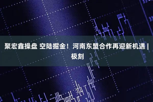 聚宏鑫操盘 空陆掘金！河南东盟合作再迎新机遇 | 极刻